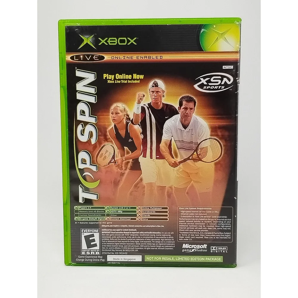 Microsoft Xbox NCAA Football 2005 Top Spin Limited Edition Combo Disc NTSC